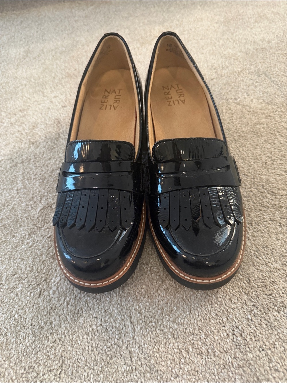 Naturalizer Black Patent Kiltie Loafers